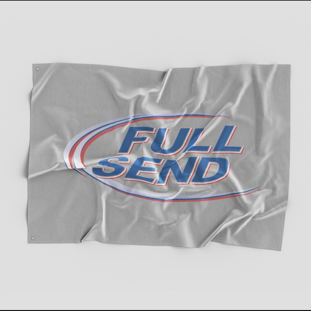 Full Send Bud light Flag